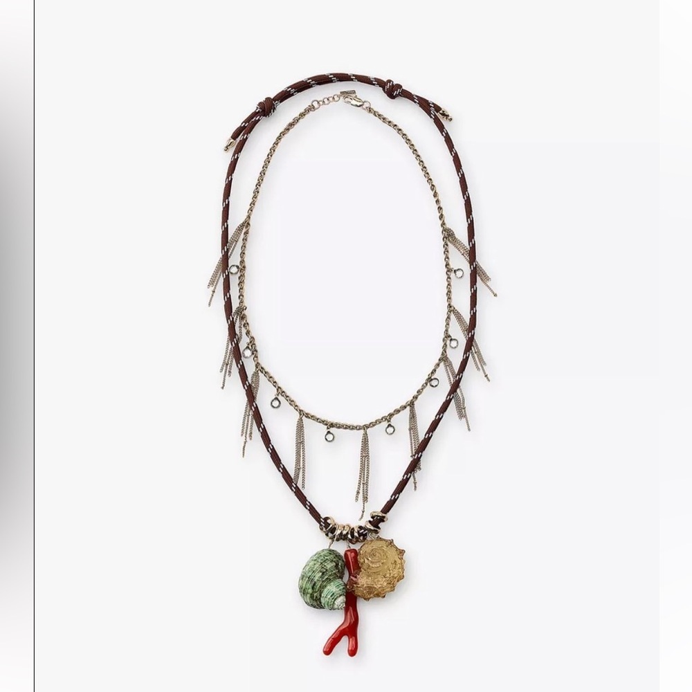NWOT. Zara Pack of 2 Necklaces with Shell Charms.
